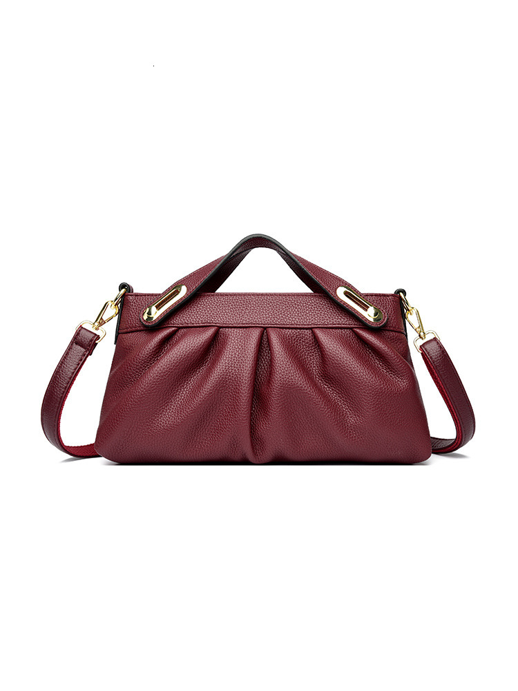 Free Shipping Luxury Genuine Leather Clutch Bag Women's Elegant 2025 New Soft Cowhide Crossbody Handbag Simple Designer Versatile Underarm Bag