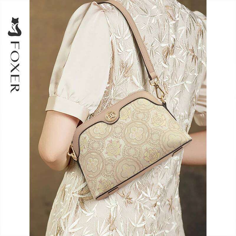FOXER Chinese style Embroidery Women Shoulder Underarm 2025 New Large Fashion Crossbody Bag Purse Gift for Mom,Wife