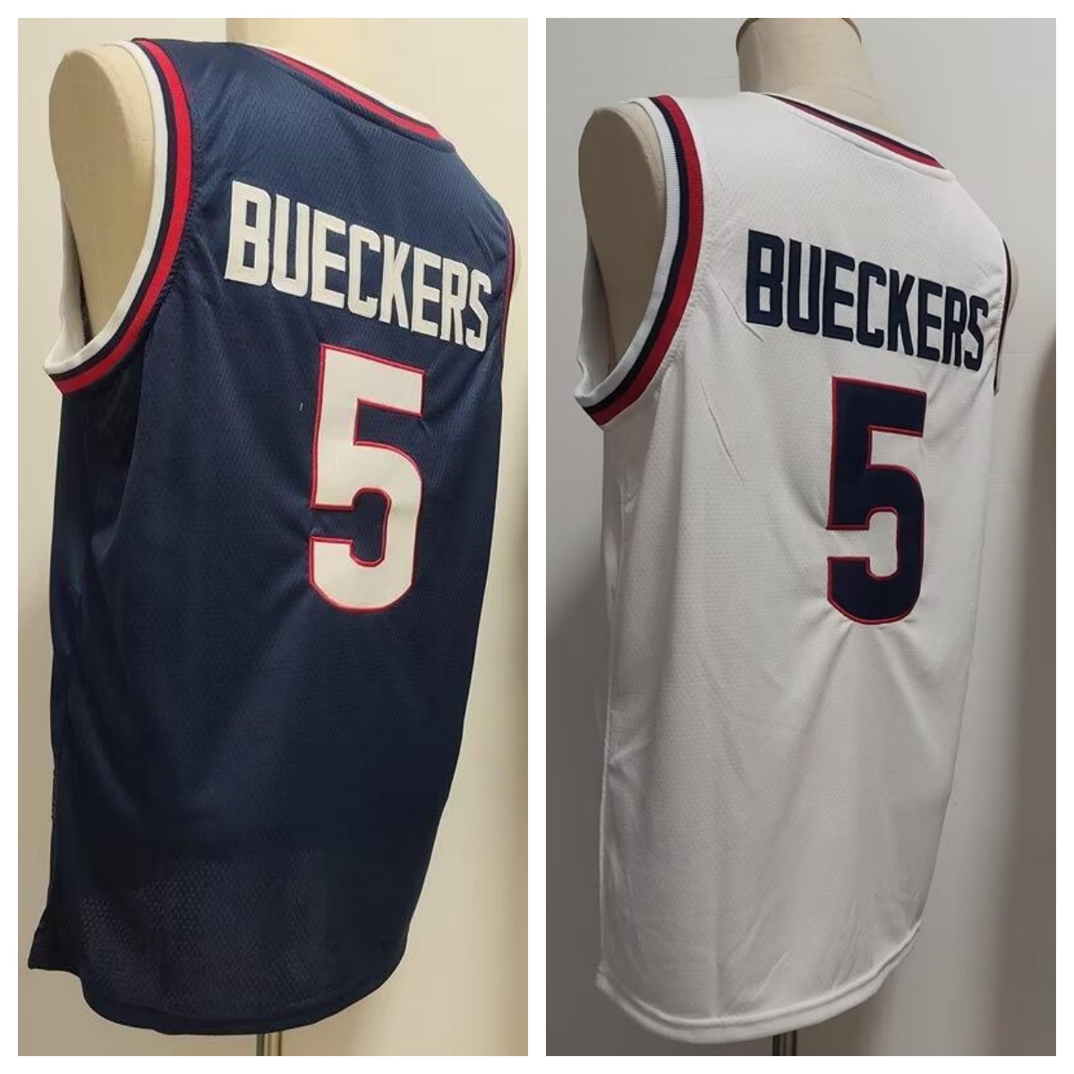 Paige Bueckers Jersey Navy And White College Jersey Basketball Men Stitched Jerseys S-XXL Mix Match Order