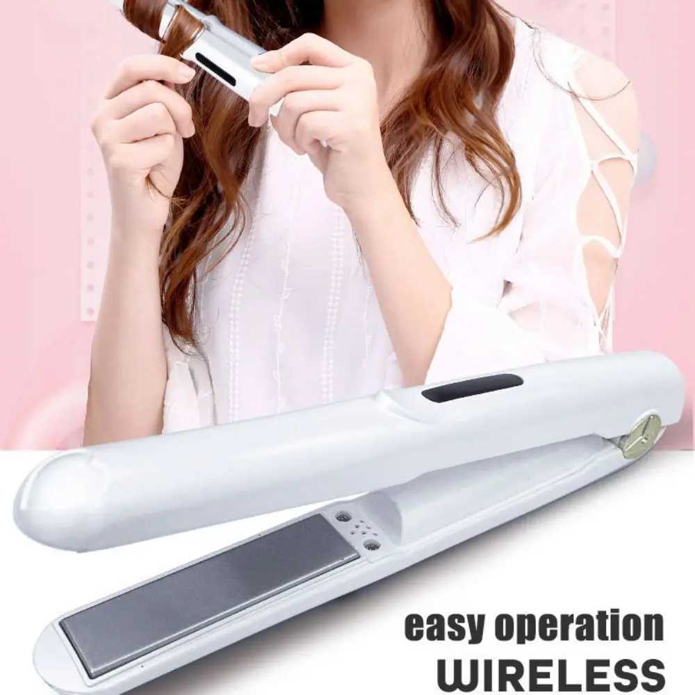 Wireless Mini Hair Straightener Even Heat Distribution No Damage To Hair Straightening Irons Cordless W250610