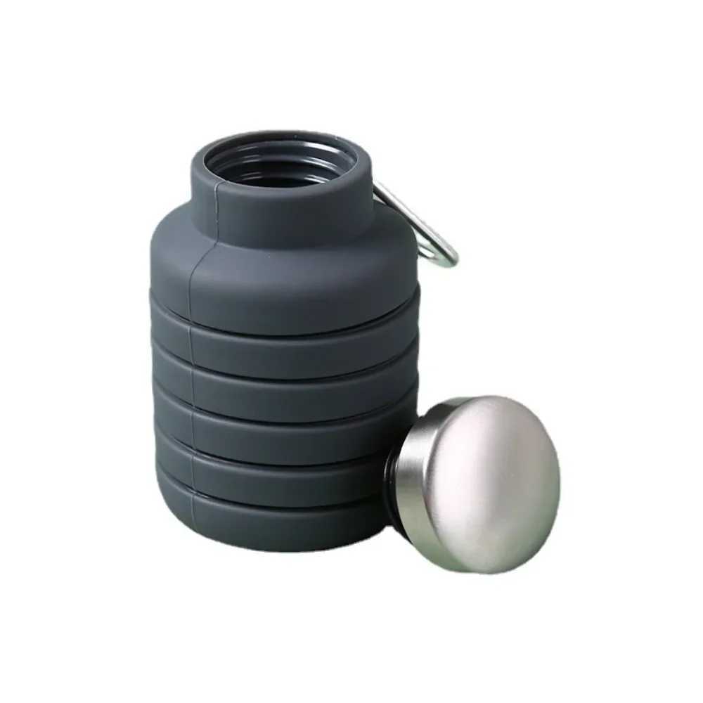 Collapsible Silicone Water Bottle - Durable Foldable Sports Flask Running/Hiking Portable Telescopic Cup for Travel Fitness Z260202