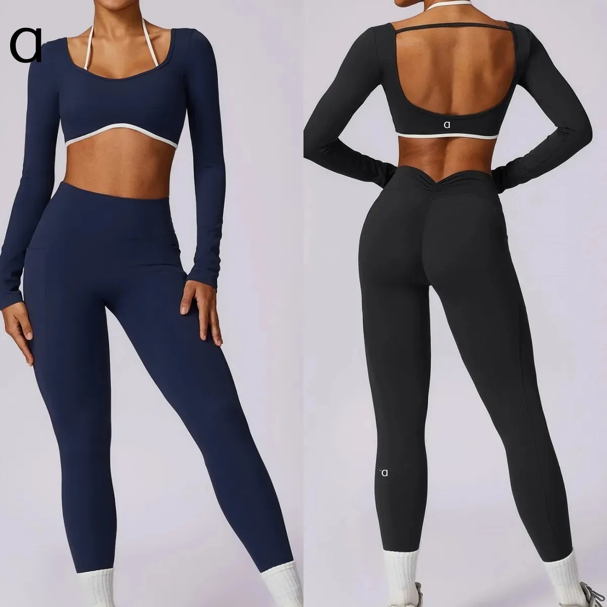 A107 YWomen oga Designer Shockproof and Anti-sagging Activity Long Sleeve Shirts Sets Yoga Fitness Running Vest Sports Suits
