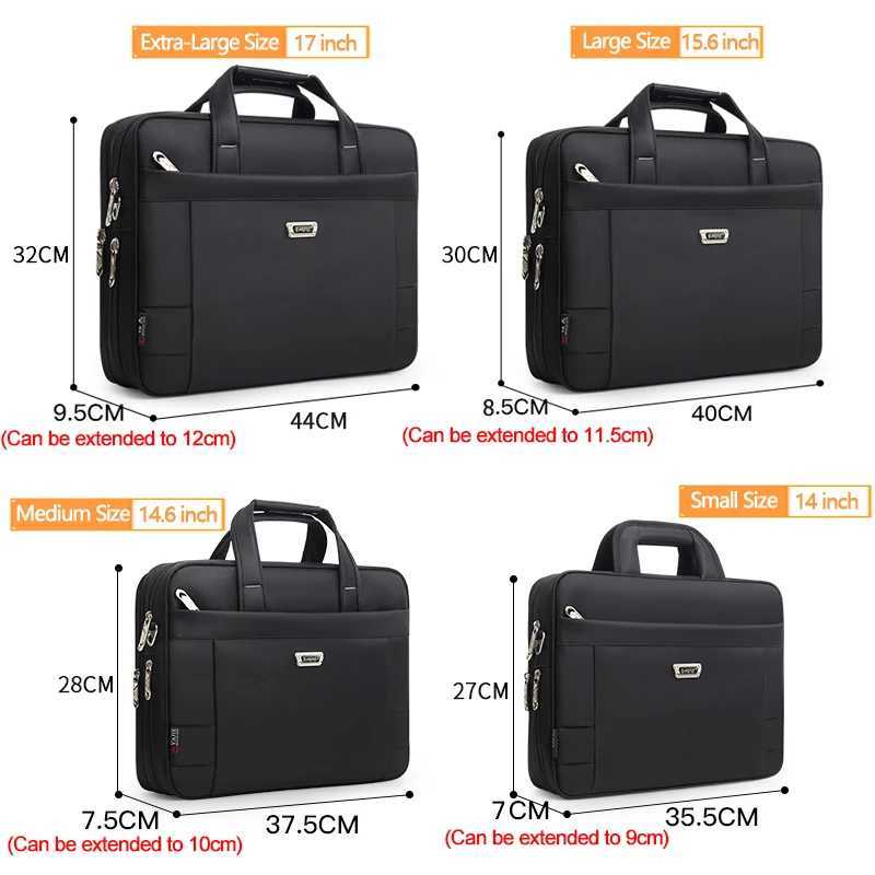 Large Capacity Briefcase Bag Men Business Bag 17 15.6 14 inch Laptop Bag Shoulder Bags Canvas Handbags Messenger Work Tote Bag W250610