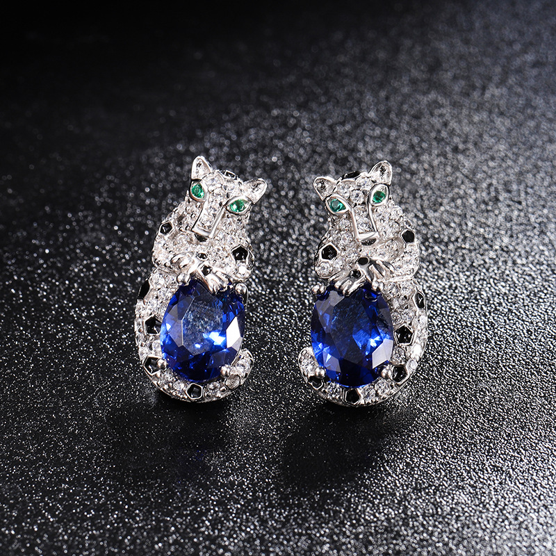 Fashion Forward S925 Sterling Lever Back Earrings Decorated In Exquisite Animal Print Design