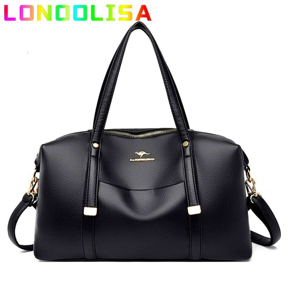 Genuine Brand Casual Tote Soft Leather Large Capacity Handbag Women's 2024 Shoulder Crossbody Bat Bag Sac A Main