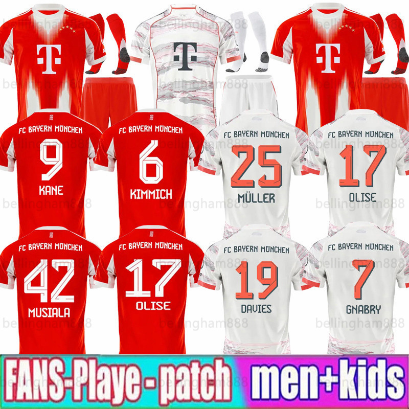 25 26 KANE BSTN soccer jerseys SANE BAYERNS BayernS MUSIALA MUNICH DANKE FRANZ GNABRY OLISE DAVIES KIMMICH football shirt SPECIAL 2025 2026 HOME AWAY Kids uniforms