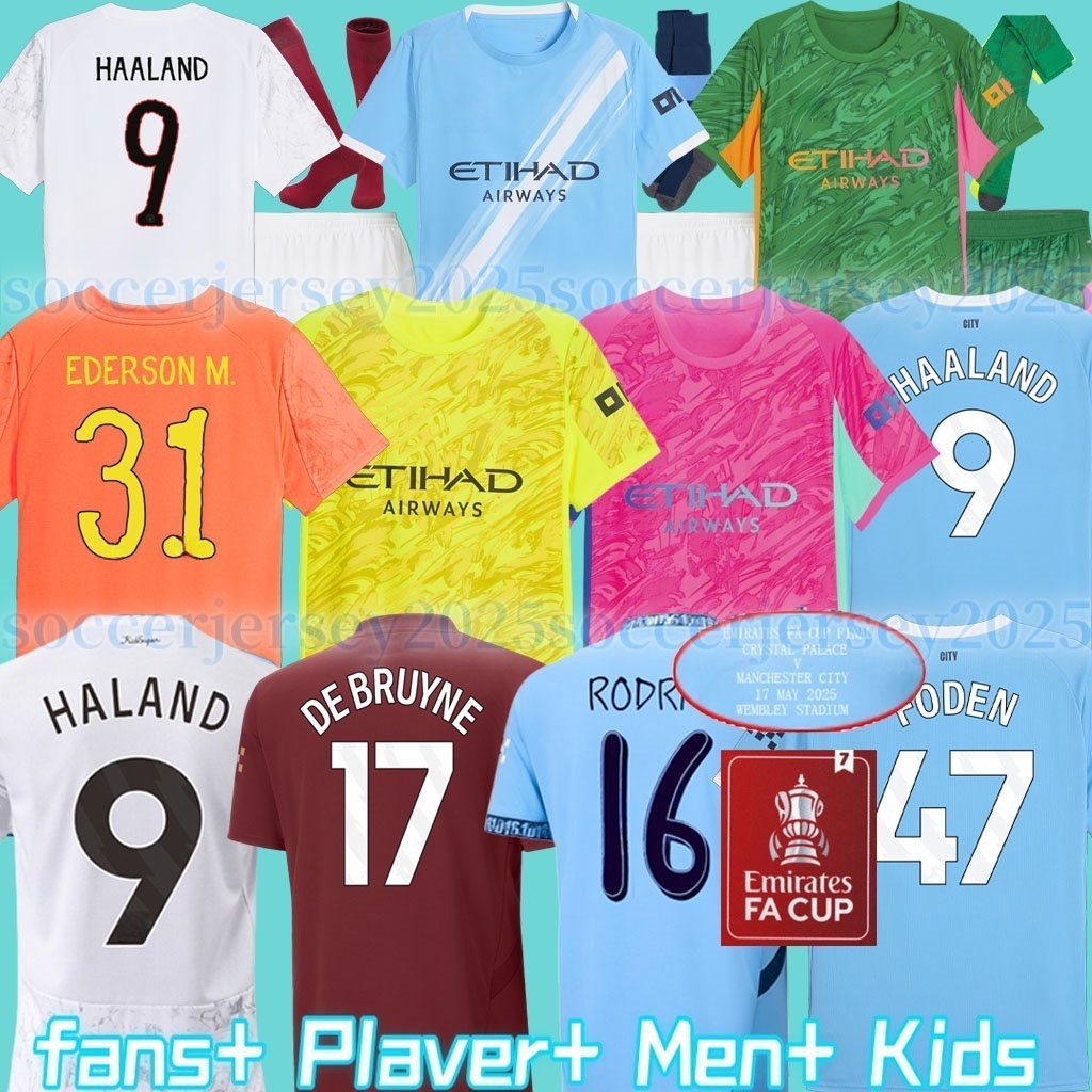 2024 Collection Kits 2025 Fourth Soccer Jerseys FODEN DE BRUYNE HAALAND DOKU Blue Moon GREALISH MAN cities 4th football shirt 25 26 kit Kids CITY shirts 3XL 4XL