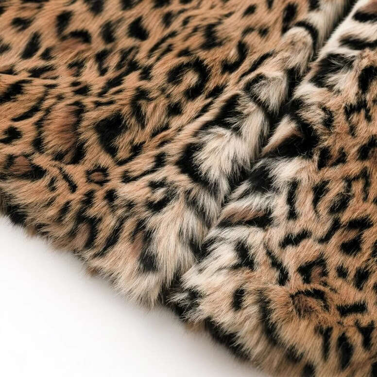 Lapel Leopard Print Women's Autumn Winter Long Sleeve Plush Faux Fur Coat