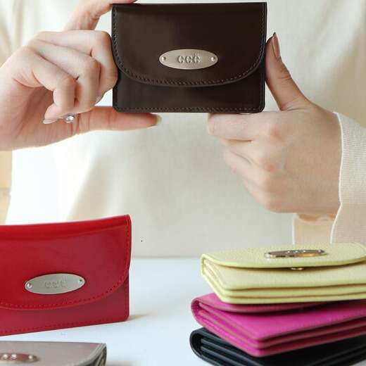 Korean EEE Premium INS Blogger Classic Coin Purse High-Quality Genuine Leather Short Wallet