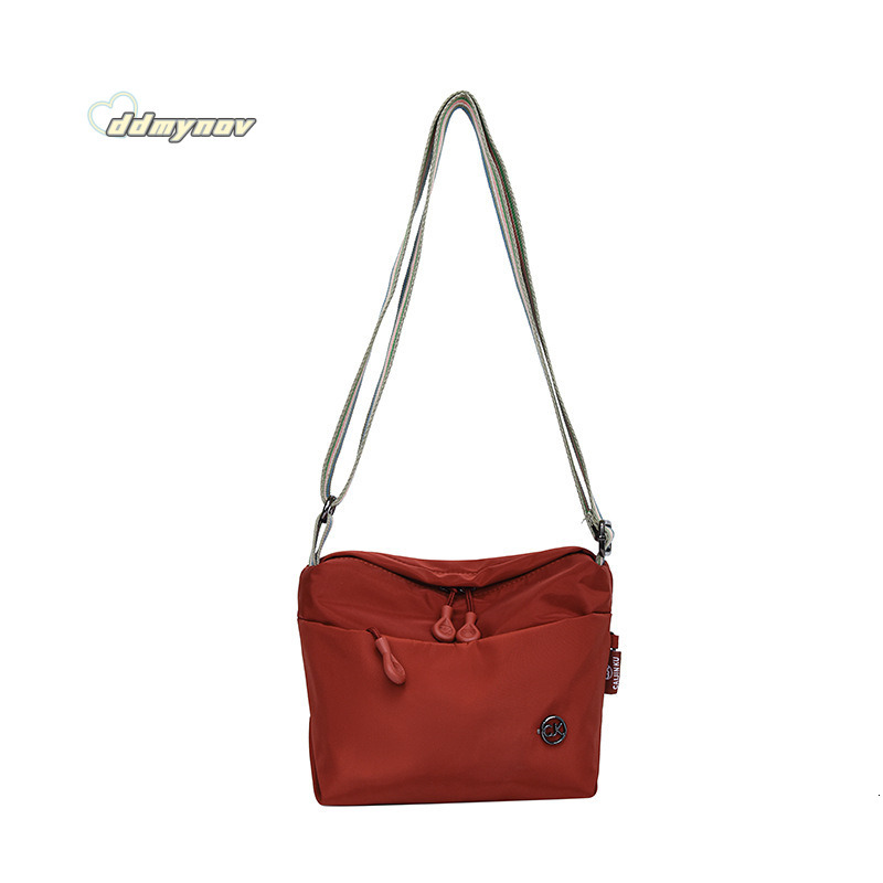 Korean Style Trendy Artistic Simple Shoulder 2024 New Lightweight Waterproof Nylon Women's Casual Crossbody Bag ddmynov