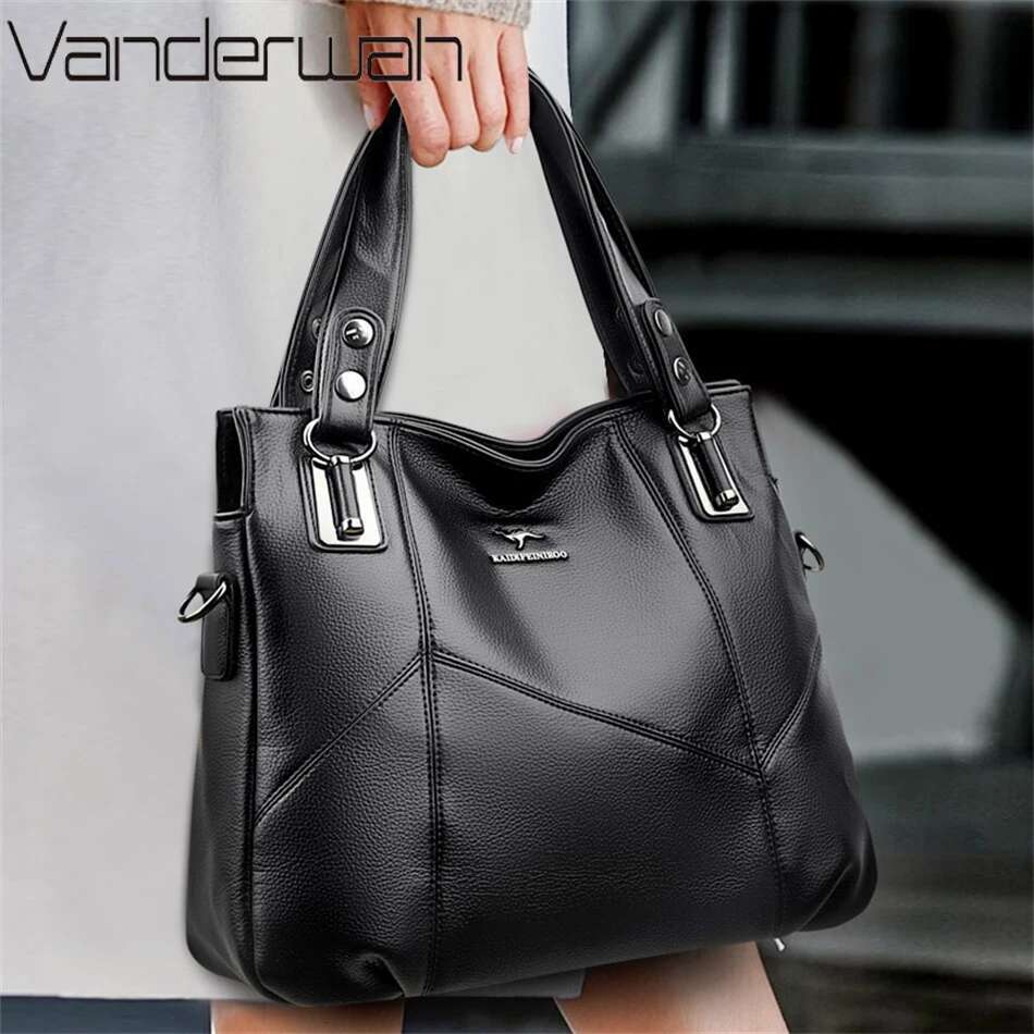 Brand Soft Leather Handbags And Purses New Women 2024 Designer Totes Bolsos Shoulder Crossbody Bags Female Messenger Sac