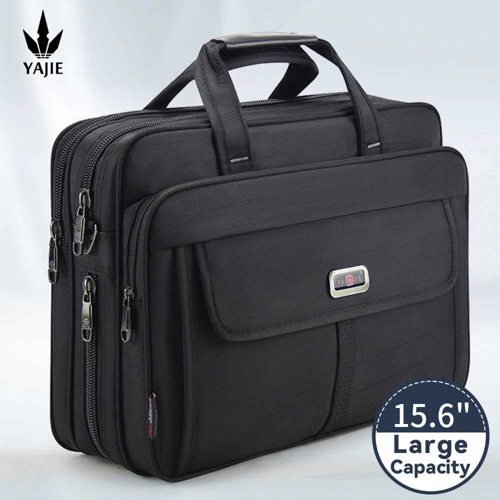 Business mens briefcase canvas waterproof large capacity 15.6 inch laptop bag work bag business bag official office bag W250610