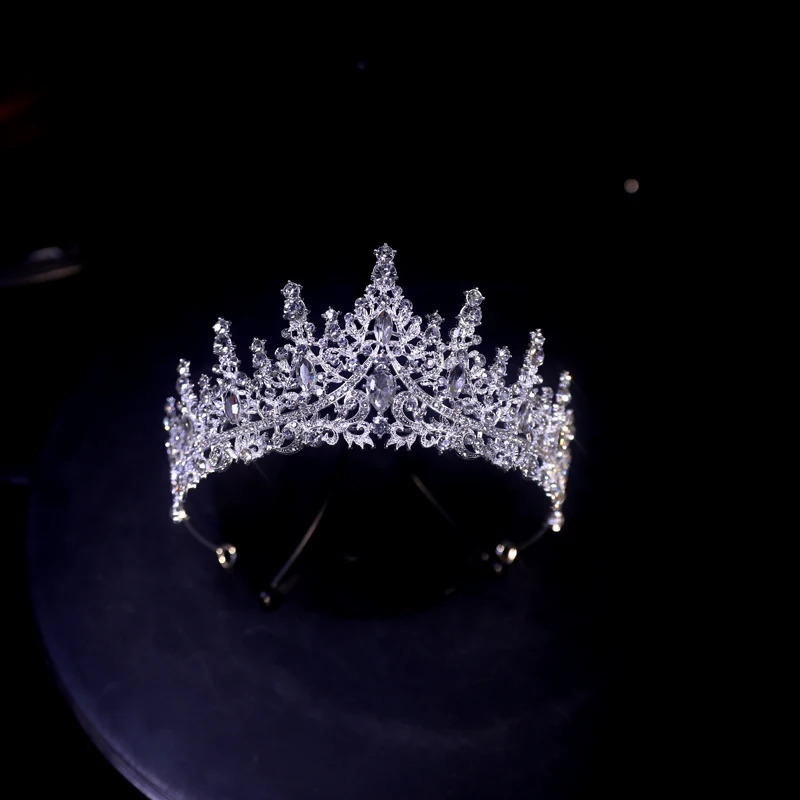 1 Piece Brides Hair Accessory ious Rhinestones Elegant Wedding Headgear Jewelry Banquet Birthday Gift Baroque Crown 250610