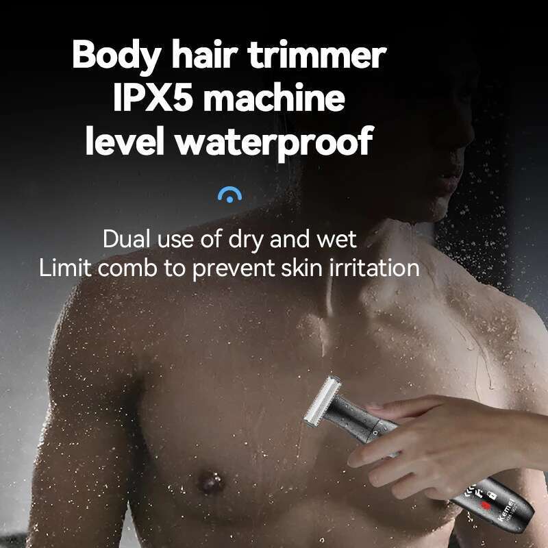 Kemei KM-1903 Unisex Private Trimmer Electric Shaver with LCD Display Full Body Hair Removal Device