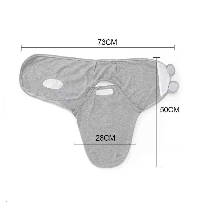 Baby Blanket Hat Set Cartoon Printed Cotton Newborn Swaddle Adjustable Infant Sleeping Swaddle Wraps All Seasons 0-6 Months y2506100G7T