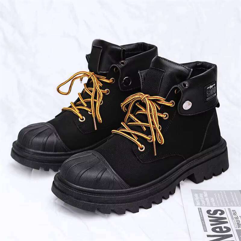 Hot Selling Autumn and Winter Thick Soled Short Boots, Men's Couple's Leather Custom Boots Casual Shoes