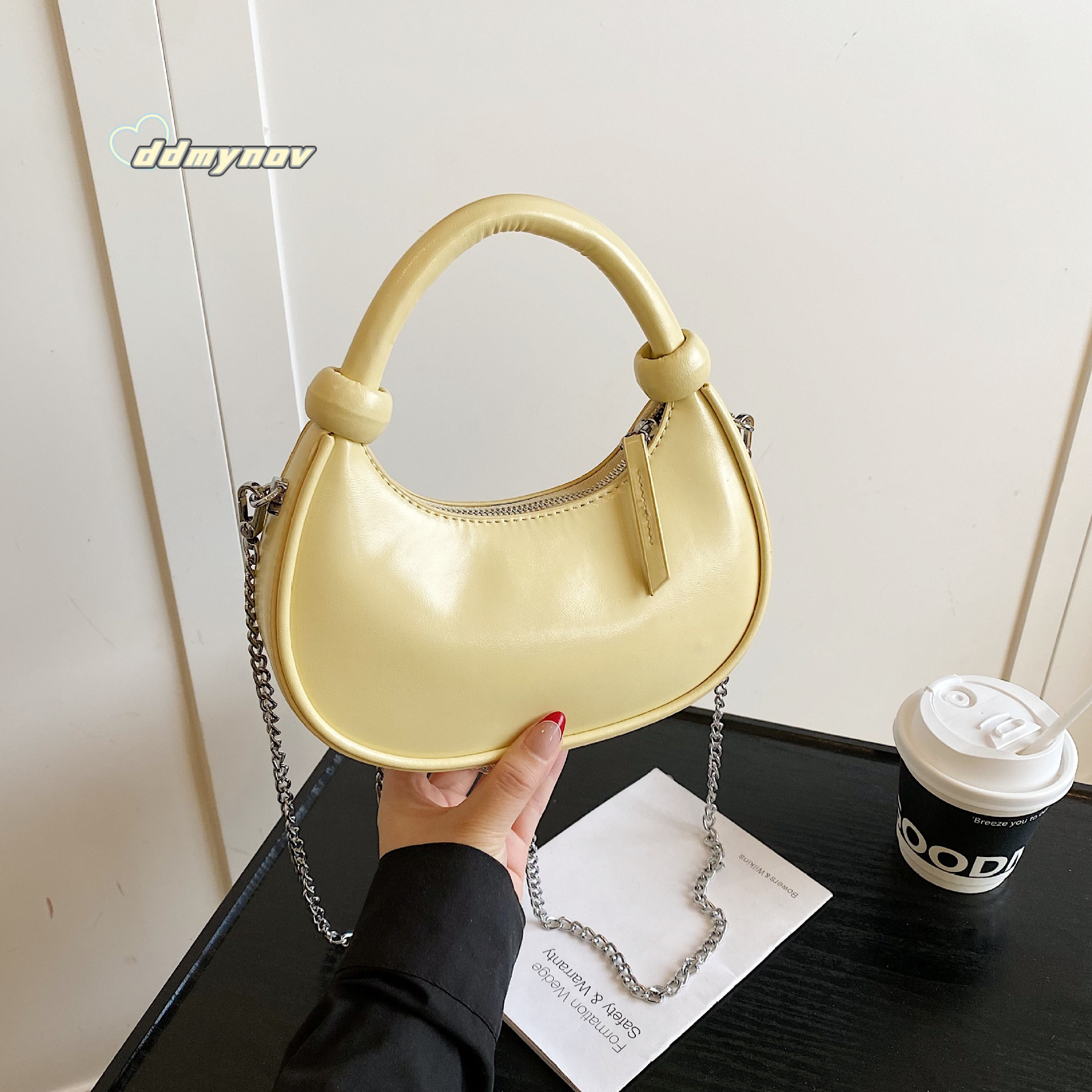 Korean Style Niche Casual Dumpling Design Sense Bags Handbag Simple Fashion Solid Color Shoulder Crossbody Bag ddmynov