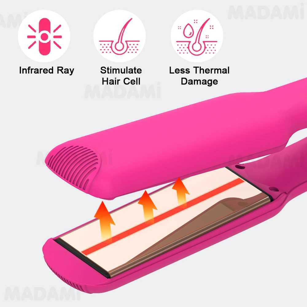 Infrared Hair Straightener Curler Titanium Plate Fast Heating Flat Iron 230 / 450 F Professional Salon Styling Tool 110V-240V W250610