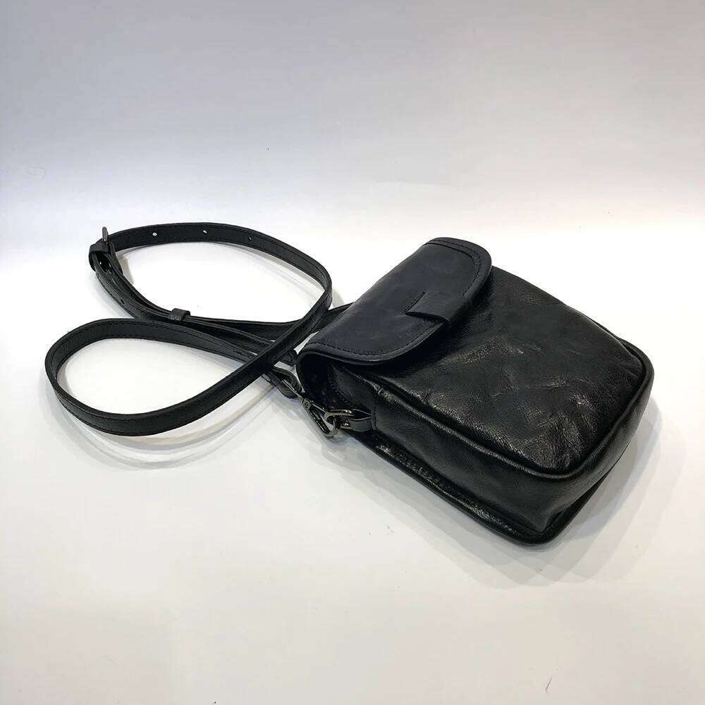 Designer Luxury Flap Genuine Leather Crossbody Bags Women Mini Shoulder Purses And Handbags For Girls Ladies Phone Simple Solid Designer Bag