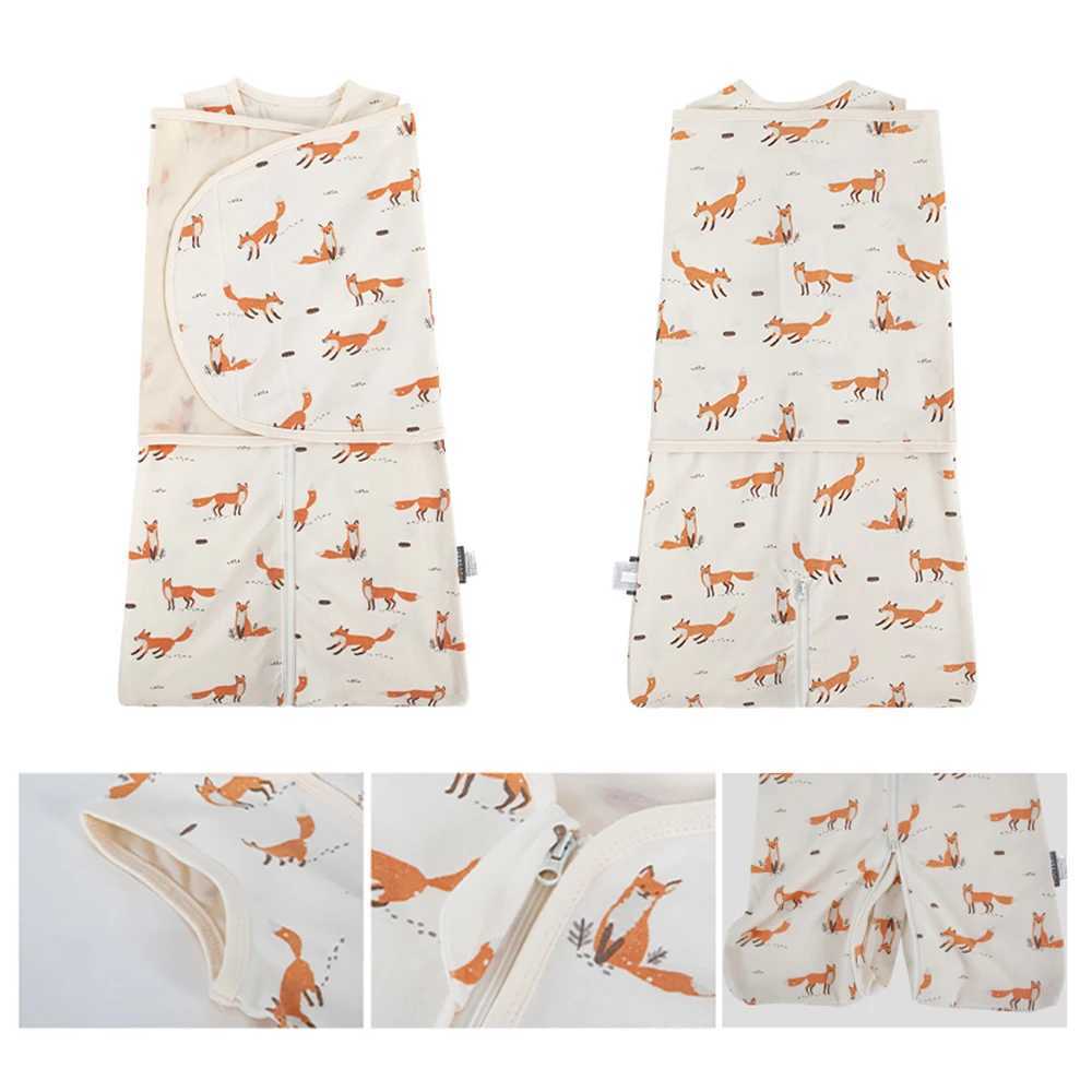 100% Cotton Sleepsack Swaddle 3-Way Removable Adjustable Wearable Blanket Cartoon Dinosaur 0-6 Months Baby Sleeping Bag Tog1.0 y250610B9UI
