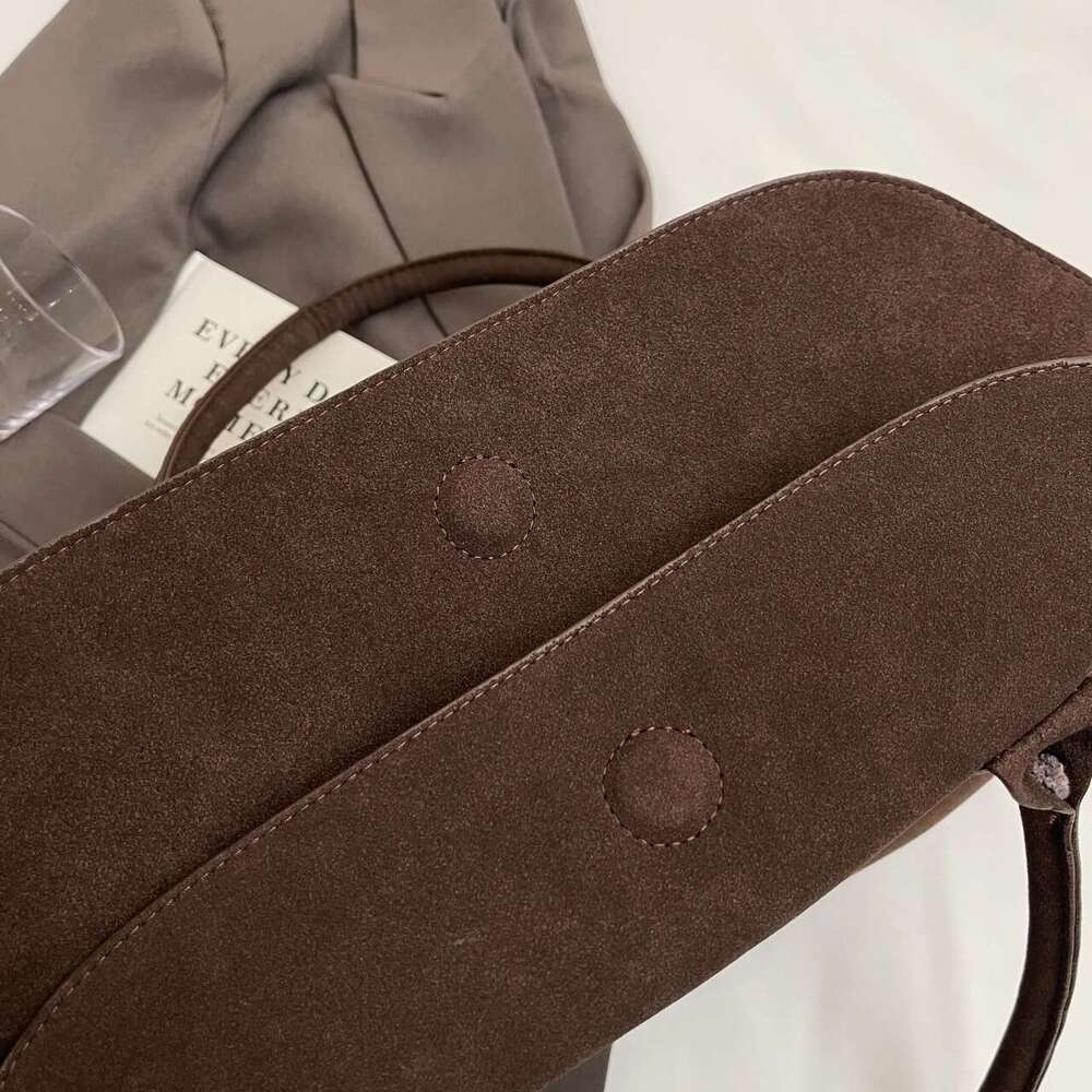 Classic Faux Suede Handbags Women England Style Elegant Shoulder Bags Big Solid Designer Casual Totes Lady Retro Female Packages