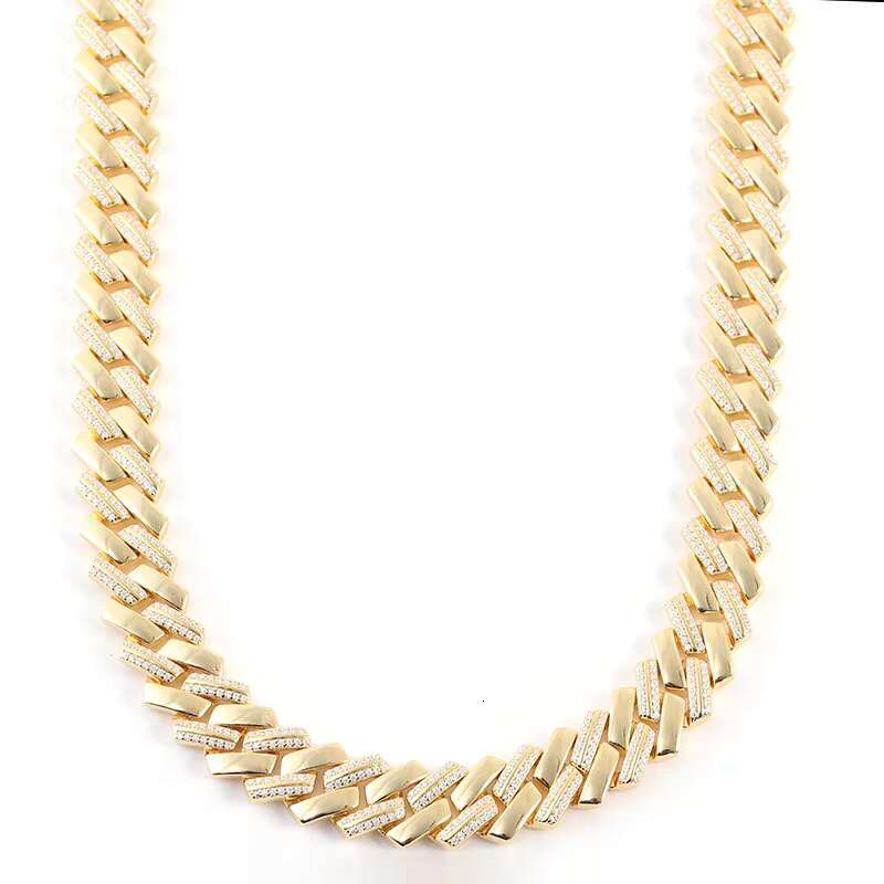 OACOCA Sterling Silver Necklace 18k Plated Moissanite