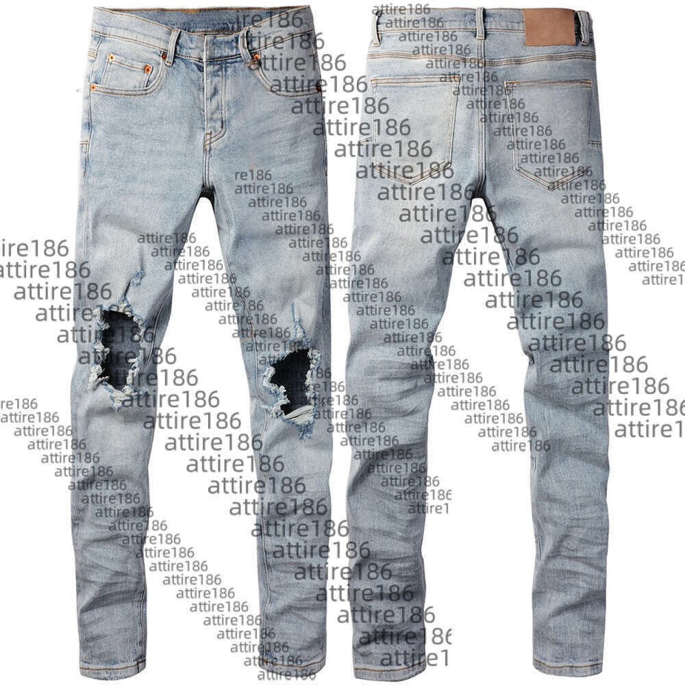 purples mens designer skinny jeans men pencil pants hole cotton print hip hop black jeans streetwear white trousers fashion pants high-end quality sli