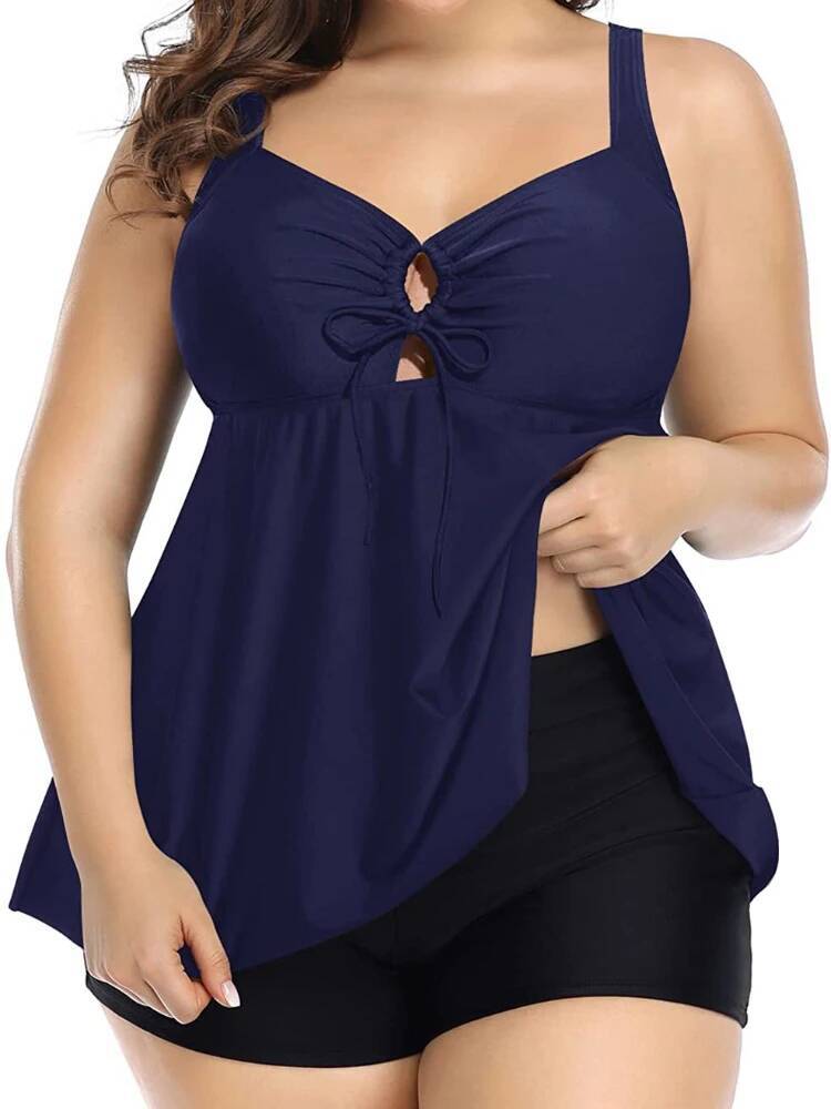 Large Tankini Swimsuit Women Vintage Bikini High Waist Plus Size Swimwear Beachwear Summer Female Bathing Suit Swimming Bathers