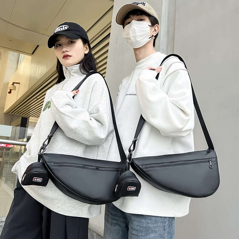 New Style Chest for Men and Women Simple Casual Texture Waist Trendy Cool Ins Personality Single Shoulder Crossbody Bag