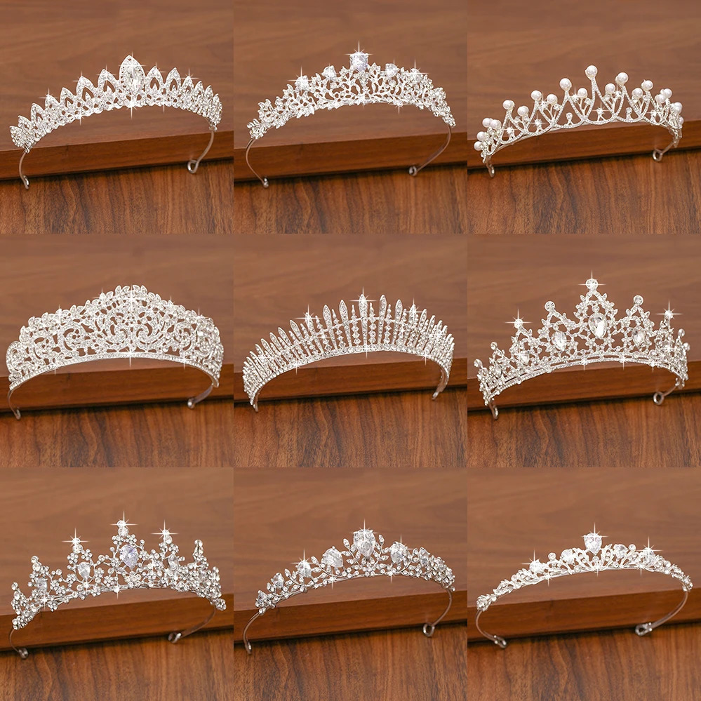 Bridal Tiara Hair Crown Wedding Hair Accessories For Women Silver Color Crown For Bridal Crowns And Tiara Women Accessories Gift 250610