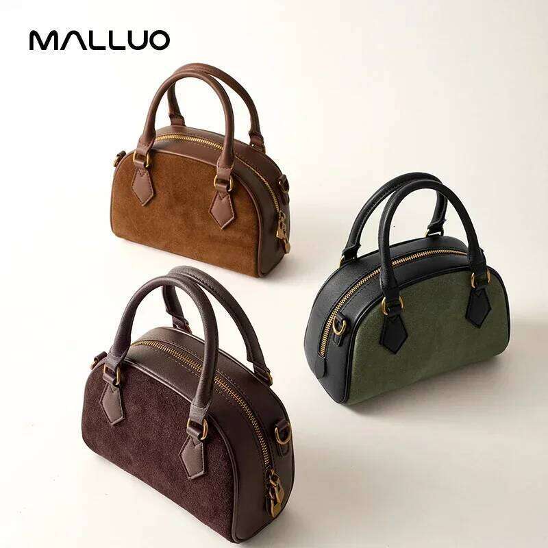 Women Cow Leather Shoulder Bag Female Cowhide Fashion Versatile Handbag Lady Crossbody Classic Retro Boston Bags Ladies