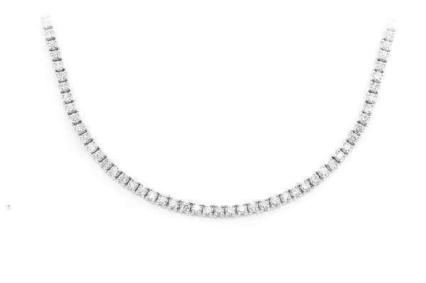 OACOCA Moissanite Chain Square Tennis Cluster Link Chain Sterling Silver 925 Moissanite Hip-hop Tennis Necklace