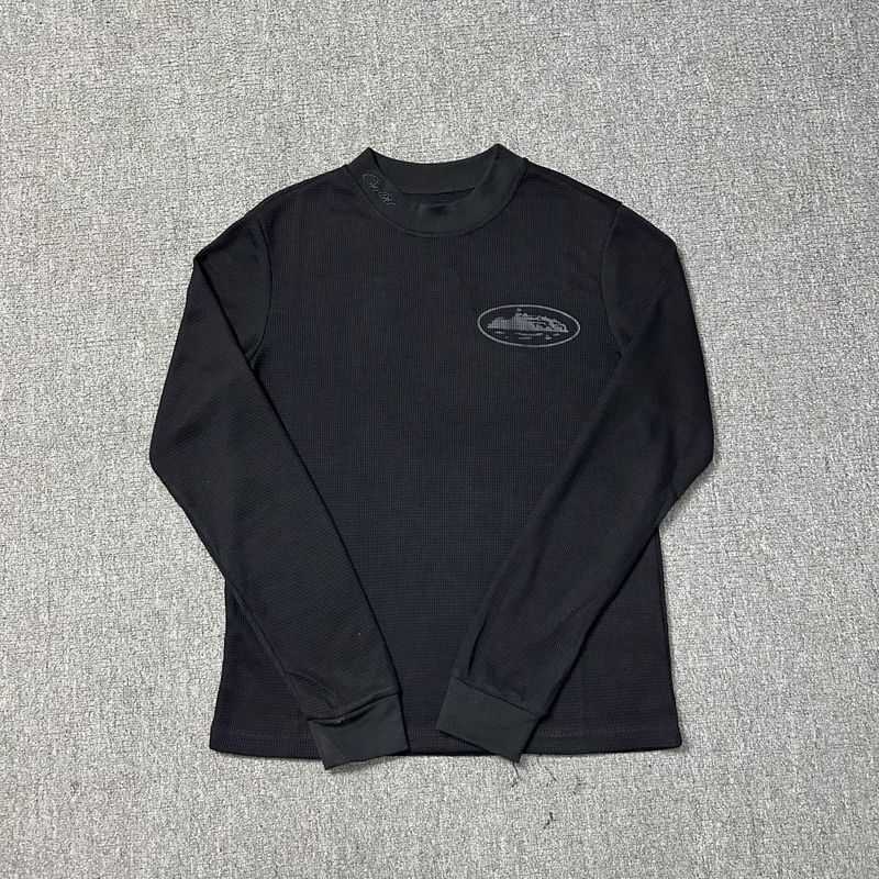 High Street Waffle Texture Devils 5th Anniversary Unisex Crew Neck Casual Long Sleeve T-Shirt T250609