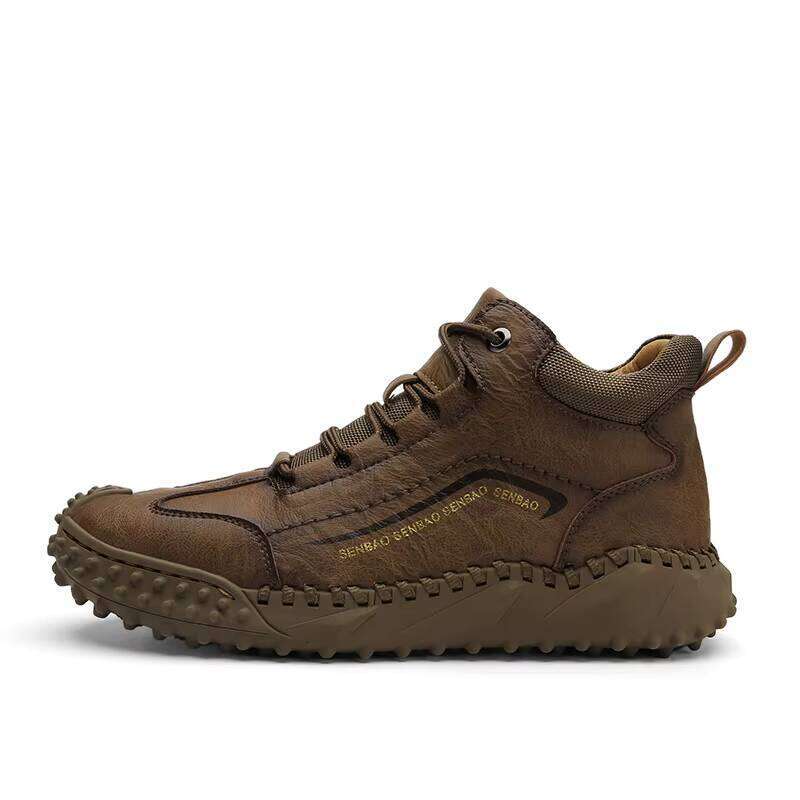 Trend Style Boots Wear-resistant Men Casual Hot Sale Fashion Rubber Winter Leather Shoes