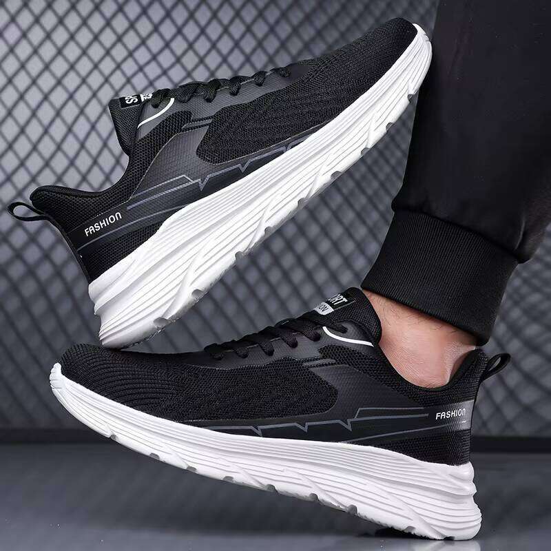 Youth Trend Flying Woven Men's Breathable Mesh Casual Running Walking Sports Shoes