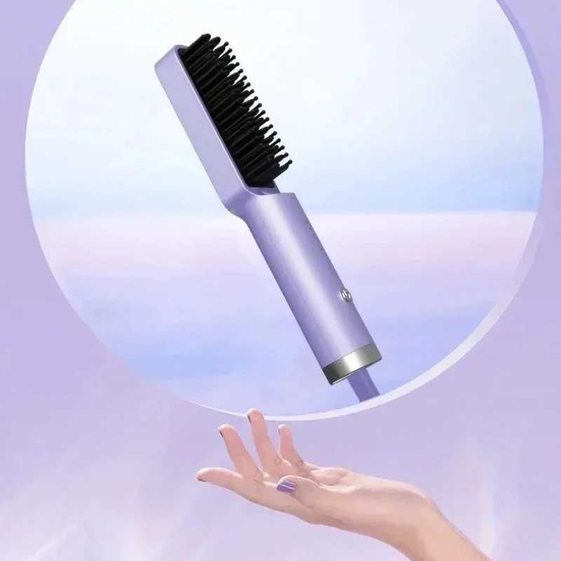 Electric Hot Hair Straighteners Hot Comb and Straightening Brush Hair Styling Appliances Home Portable Curling Mini Negative Ion W250610