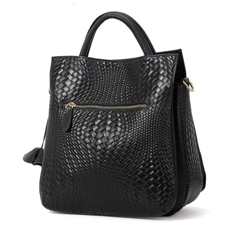 Aidrani Women's Genuine Leather Handbag With Luxurious Woven Patterns Is A Large Capacity And Fashionable Cowhide Bag