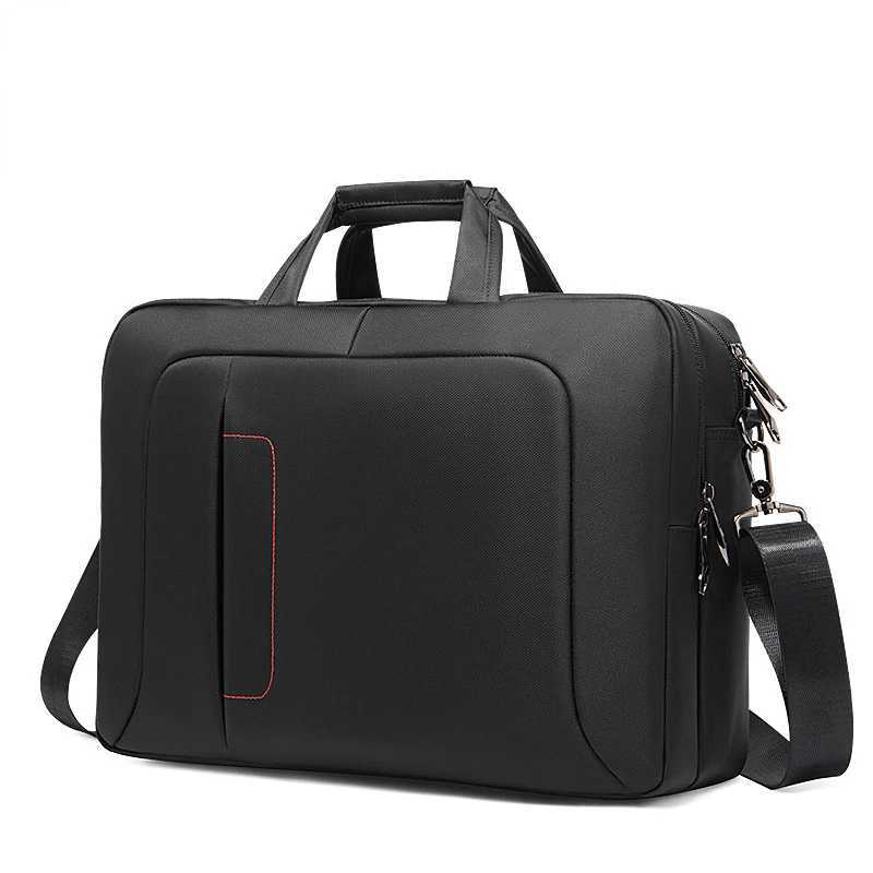 Mens High-capacity Handbag 15.6-inch Laptop Shoulder Bag Mens Business Briefcase Nylon Oxford Waterproof A4 Book Bag W250610