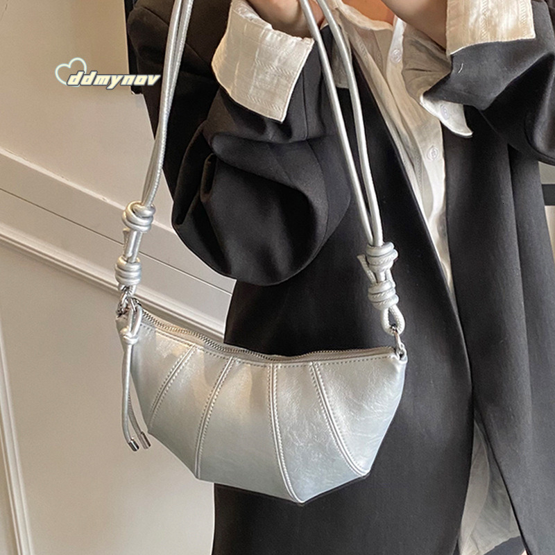 2025 Spring New Niche Design for Women Fashion Single Shoulder Crossbody Croissant Style Underarm Dumpling Bag ddmynov