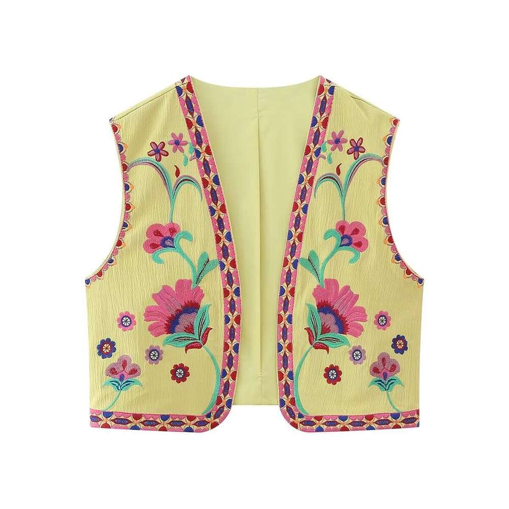 Autumn New Style Simple Versatile Embroidered Cardigan Vest68923 B5