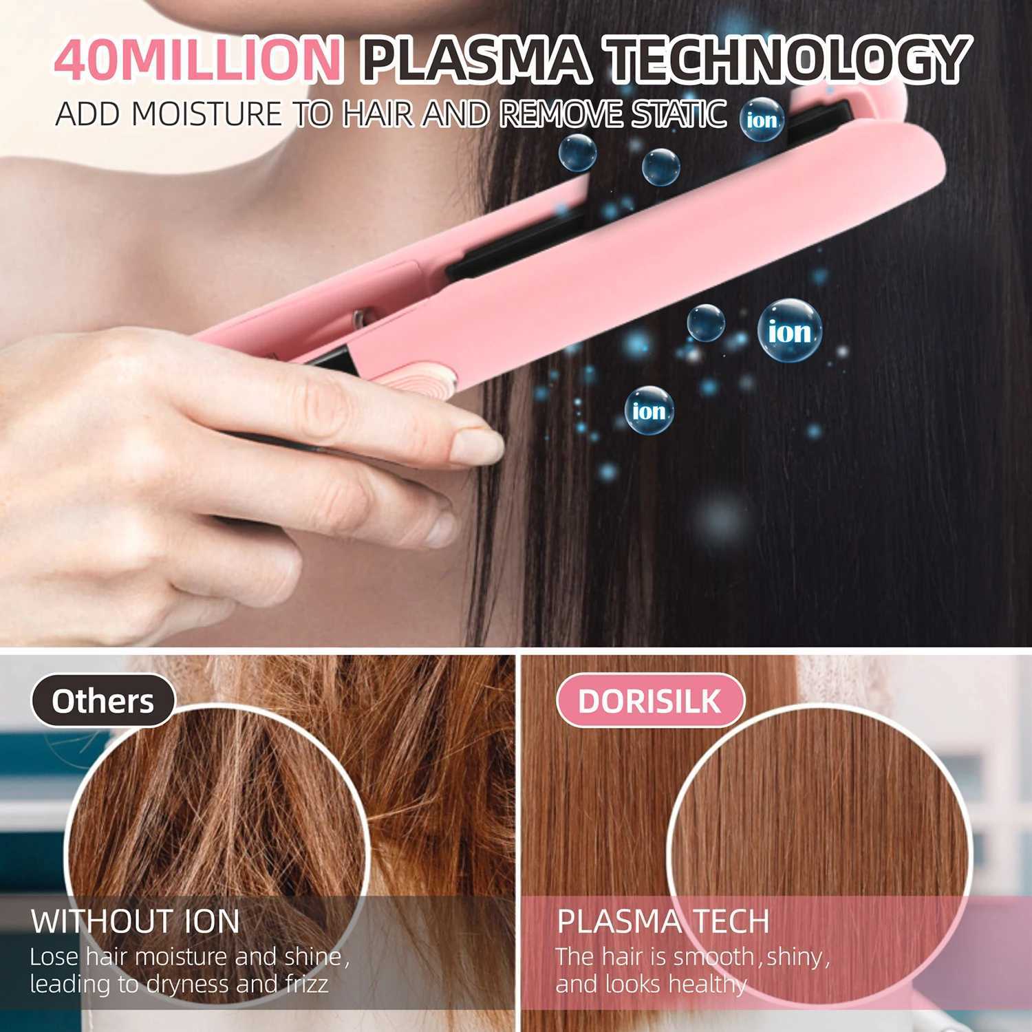 Professional Hair Straightener 500F Plasma Hair Straightener Smooth Frizz Straightening Irons Hair Styling Tool 110-240V W250610