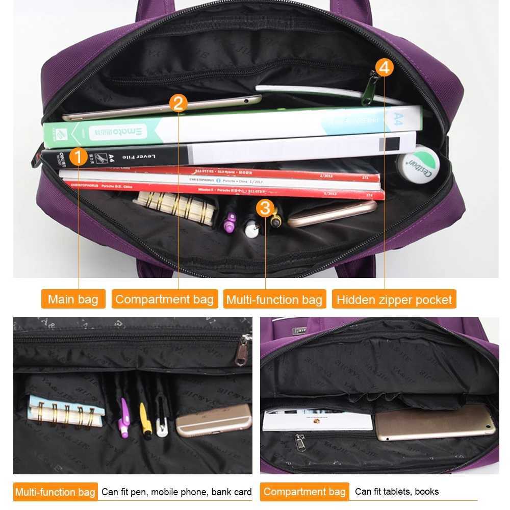 Large capacity briefcase bag Business men 14 inch Laptop Notebook Bag canvas Handbags Shoulder Mens Office Bags Oxford Fabric W250610