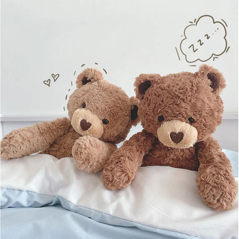 Cute Curly love Teddy Bear Plush Toy Hug Bear Dolls Children Birthday Gift Pillow Teddy bear Home Living Room Bedroom Decoration 250609