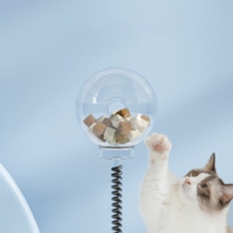 New spinning toy for teasing cats leaking food ball for cats to enjoy themselves and play with Cat teasing stick interactive pet supplies wholesale