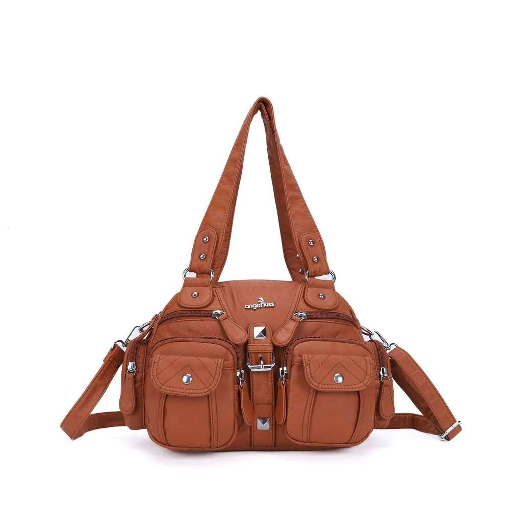 Angelkiss Women Handbags Satchel Top-Handle Handbag PU Bag Dumpling Give Gifts Shoulder Bags Phone Money Pack