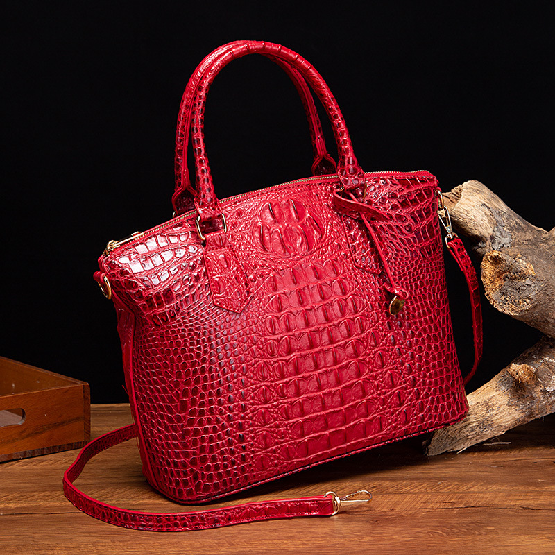 Free Shipping 2025 New Designer Bag Handheld Retro Women's Luxury Wallet Multi-color Crocodile Leather High-quality Trendy Handbag High-end Shoul