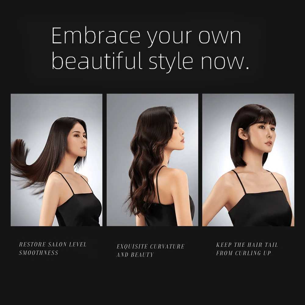 Electric Hair Straightener Comb with LCD Display USB Rechargeable 4 Adjustable Heating Wireless Hair Straightening Comb Styling Tool W250610