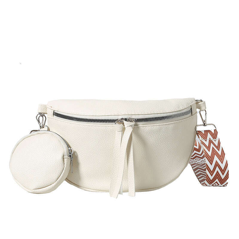 Niche Design Women's Chest 2024 New PU Texture Single Shoulder Crossbody Solid Color Simple Fashion Waist Bag