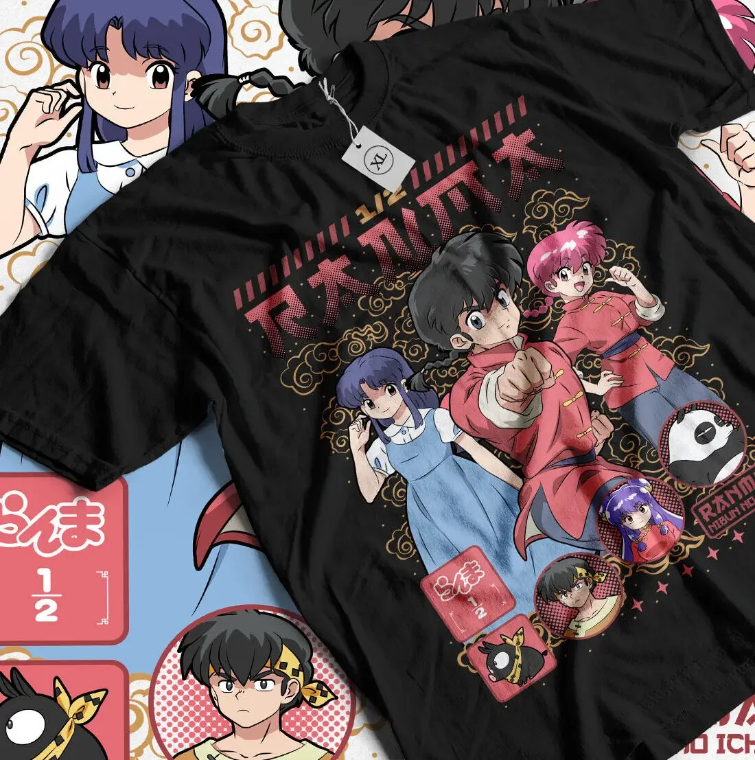 Japanese Anime Designer T-shirt Shampoo Rumiko Takahashi Girl Kawaii Funny Anime Tee All Size Graphic T Shirts Y2k Top Women Clothing Tops