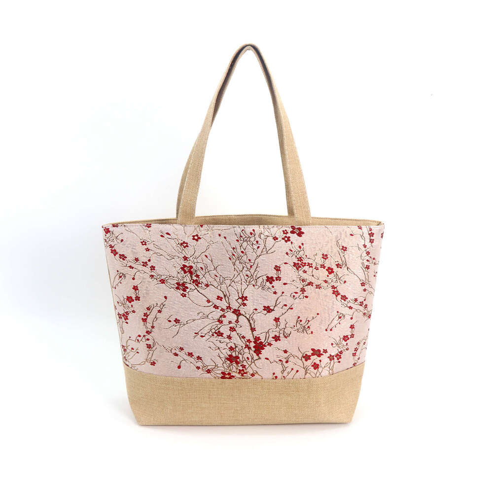 Canvas Work Commute High Aesthetic Landscape Tote Bag College Students Large Capacity Versatile Literary Style For Women